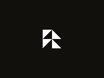 BR monogram abstact arrow branding brutalist geometric icon logo minimal monogram ready simple symbol triangle