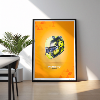 Lando Norris Helmet Poster | McLaren | Formula 1 f1 formula 1 graphic design lando norris mclaren motorsport photoshop poster poster design racing sport