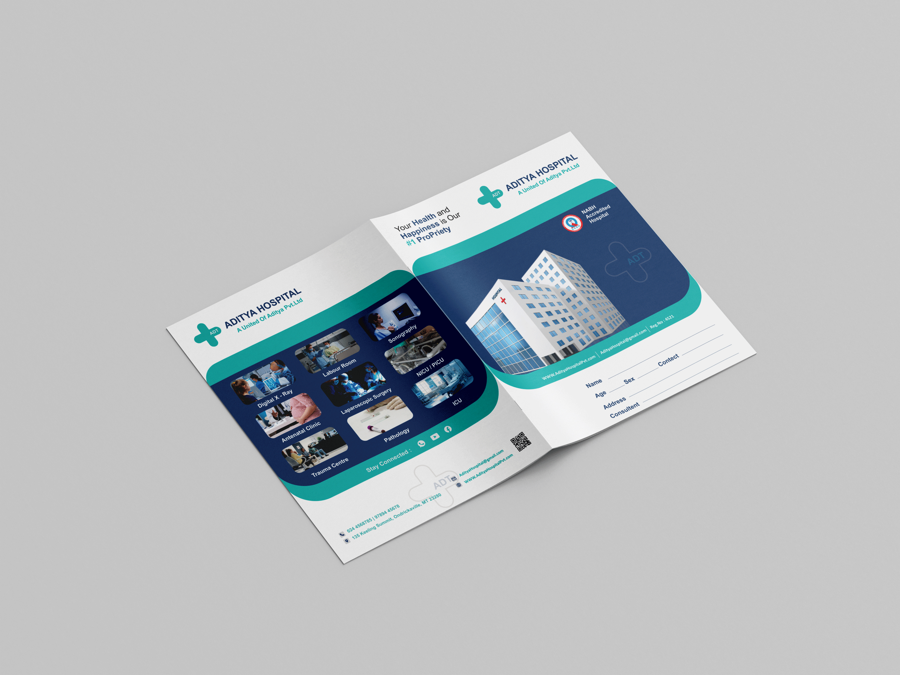 Healthcare Harmony: Innovative Hospital File Folder Design visualdesign.