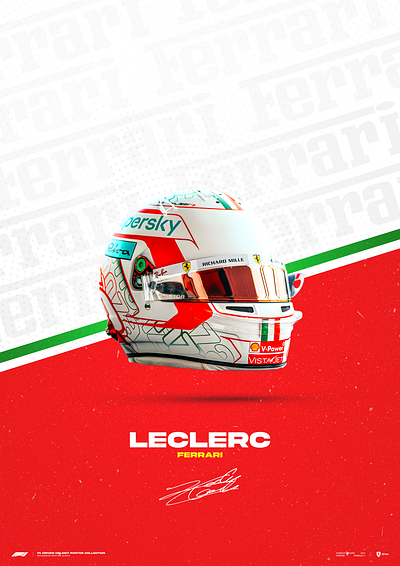 Charles Leclerc Helmet Poster | Ferrari | Formula 1 charles leclerc design f1 ferrari formula 1 graphic design motorsport photoshop poster poster design racing sport