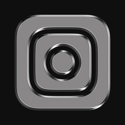 Metalic instagram logo app branding design graphic design illustration logo typography ui ux vector