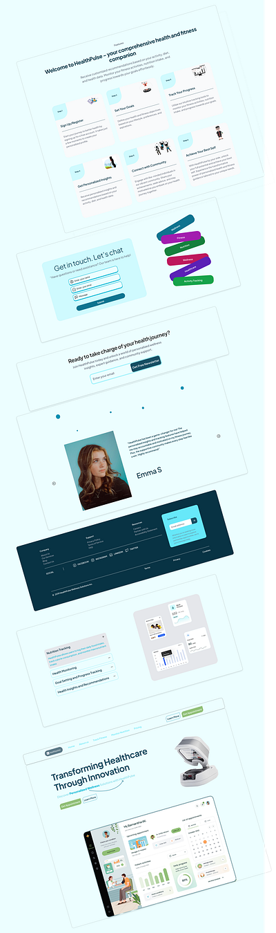 Landing Page desing for HealthPulse