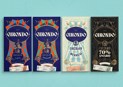 GIRONDO CIOCCOLATO graphic design illustration packaging typography