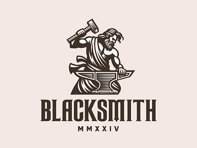 Blacksmith blacksmith branding concept design illustration logo