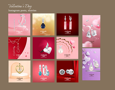 Valentine's Day (Sribniyvik) banner beauty branding design illustration jewelry valentines day