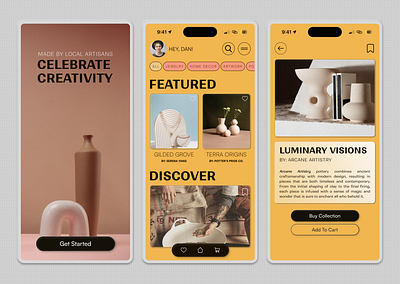Artisan Market App app appdesign branding design ui uidesign ux uxdesign