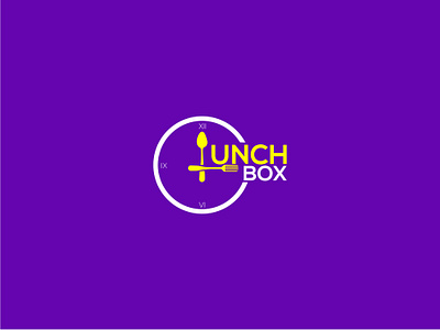 lunch box resturent logo design typography