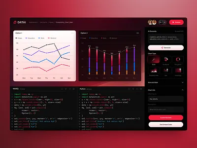 DATAi - AI Dashboard ai arounda business chart dashboard data design infographic platform product design saas startup ui uiux user experience user interface userinterface ux web app design web platform