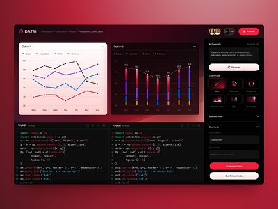 DATAi - AI Dashboard ai arounda business chart dashboard data design infographic platform product design saas startup ui uiux user experience user interface userinterface ux web app design web platform