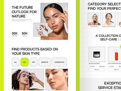 Beauty Product eCommerce Website beauty app beauty logo beauty product beauty product landing page beauty salon cosmetic packaging cosmetics cosmetics store design ecommerce face care landing page natural online shop personal care product page design self care skin skin care skincare