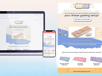 Gaming Accessory Abandoned Cart abandoned cart email blast gaming graphic design marketing campaign