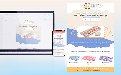 Gaming Accessory Abandoned Cart abandoned cart email blast gaming graphic design marketing campaign