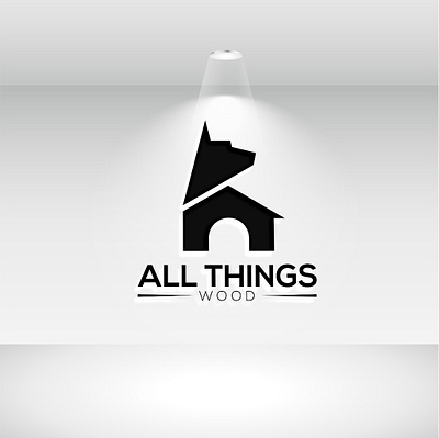 Dog home service logo silhouette