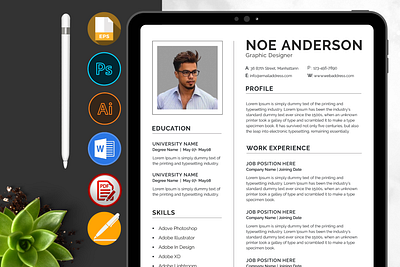 Professional Resume / CV Template clean clean cv clean resume cover letter curiculum vitae cv design elegant resume modern resume professional resume resume simple resume template