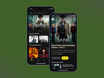 TV App Mobile Design - DailyUI Challenge #025 app dailyui design design app live mobile app mobile design movie movies streaming tv tv app ui video