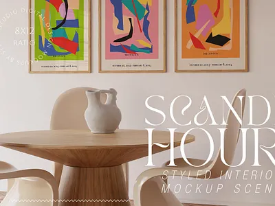 SCANDI HOUR Interior & Frame Mockup frame frame mockup mockup