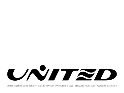 United logotype brand branding logo logotype sports triathlon type