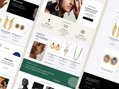 SWITCH - UX/UI design for a jewellery E-commerce Website animation branding ecommerce illustration ui ux uxui webdesign