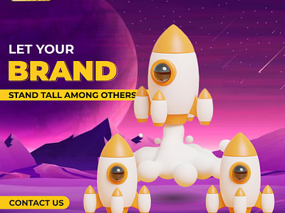 Let your brand stand tall among others brand branding design graphic design icon identity illustration logo rocket stand tall ui ux vector westcoastanimations