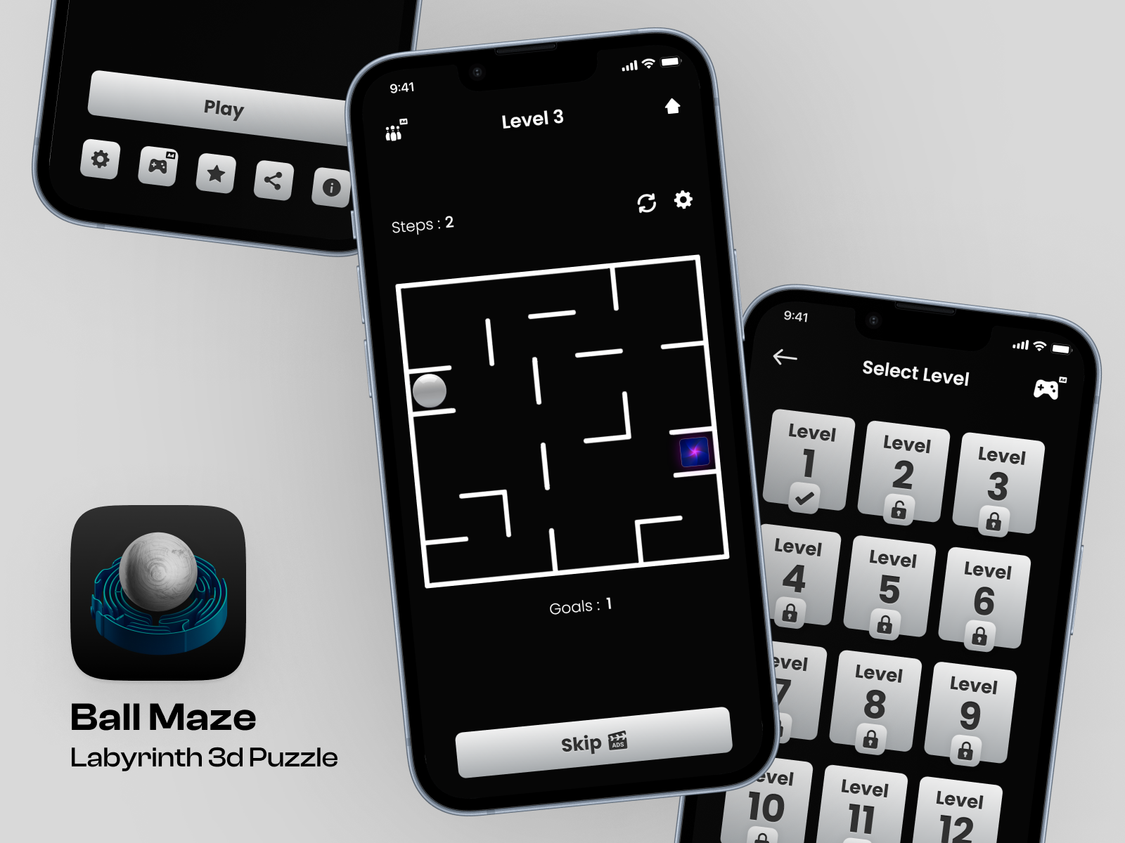 Ball Maze - Labyrinth 3D Puzzle Game App Ui Design by ReDesign Solution ...