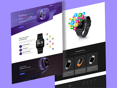 Apple Watch Landing Page UI apple watch figma graphic design ui ui design ui kit ui template user experience user interface design ux design website