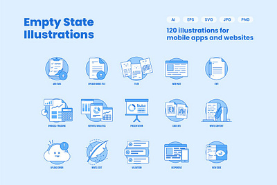 120 Empty State Icon Pack 120 empty state icon pack 404 error adobe xd app icons best app icons ecommerce store empty state error page finance icon icon pack illustration illustrations line icons placeholder ui elements ui icons ui illustration ui ux web design