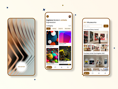 Art Museums App concept apps art graphic design mobile mobile app ui ui kit uiux
