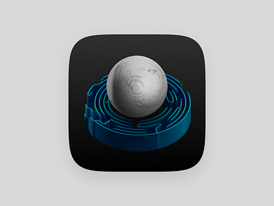 Ball Maze - Labyrinth 3D Puzzle Game Icon / Game Logo Design 3d icon 3d logo app icon app logo ball game logo game icon game logo maze game redesign redesign solution