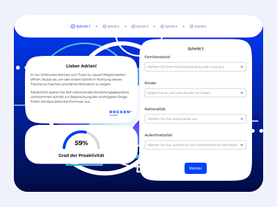 Design of a questionnaire for a potential candidate. benefit candidate clarity design form interface interview solution ui userexperience userinterface ux