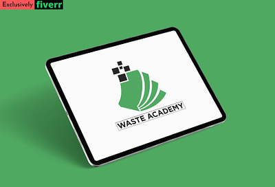 Waste Academy academy logo brand logo branding business logo clean logo custom logo design fiverr logo mockup