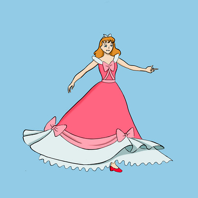 Cinderella art illustration photoshop