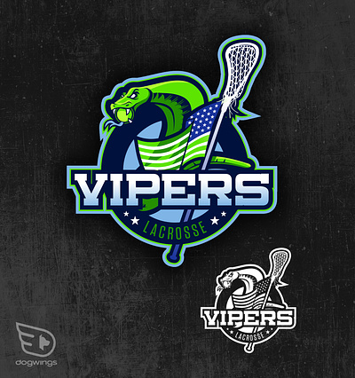 Team Logo chipdavid dogwings drawing lacrosse logo sports graphics vector viper