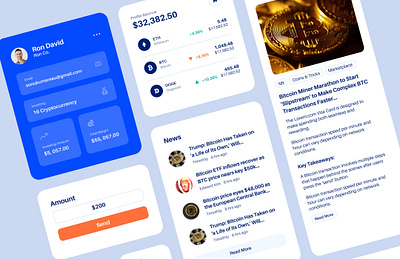 Cryptocurrency UI Design dashboard dashboard design dashboard ui nft typography ui design uiux