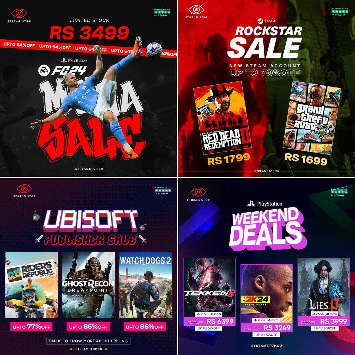 SOCIAL MEDIA BANNER FOR STREAMSTOP ads advertising banner design game graphic design instagram banner marketing social media banner