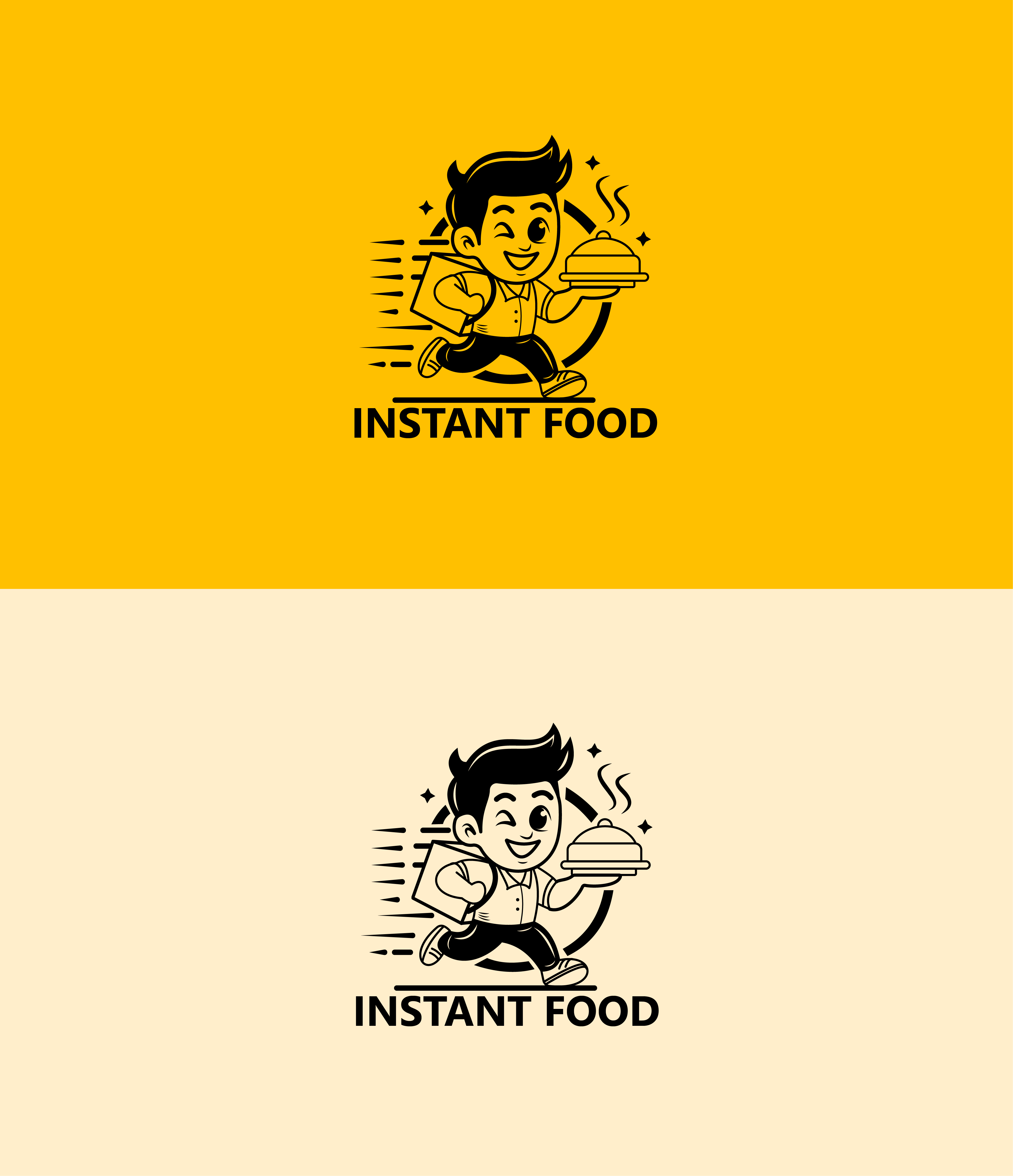 Logo Design - Instant Food branding illustration logo