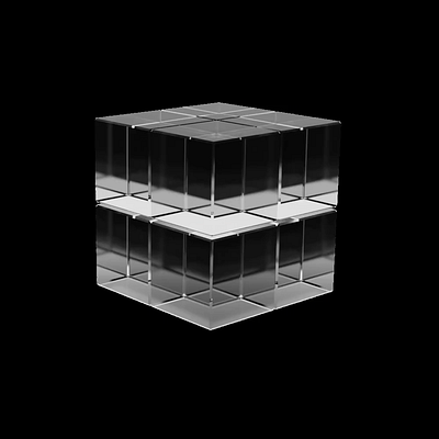 Glass cube for aiwos studio 3d animation ui