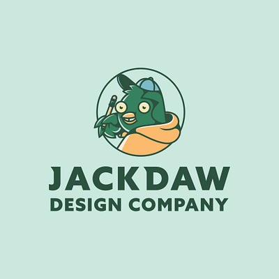 Jackdaw Design Co. Visual Identity branding cartoon cartoon crow crow design design company jackdaw logo design mascot mascot logo