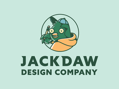 Jackdaw Design Co. Visual Identity branding cartoon cartoon crow crow design design company jackdaw logo design mascot mascot logo