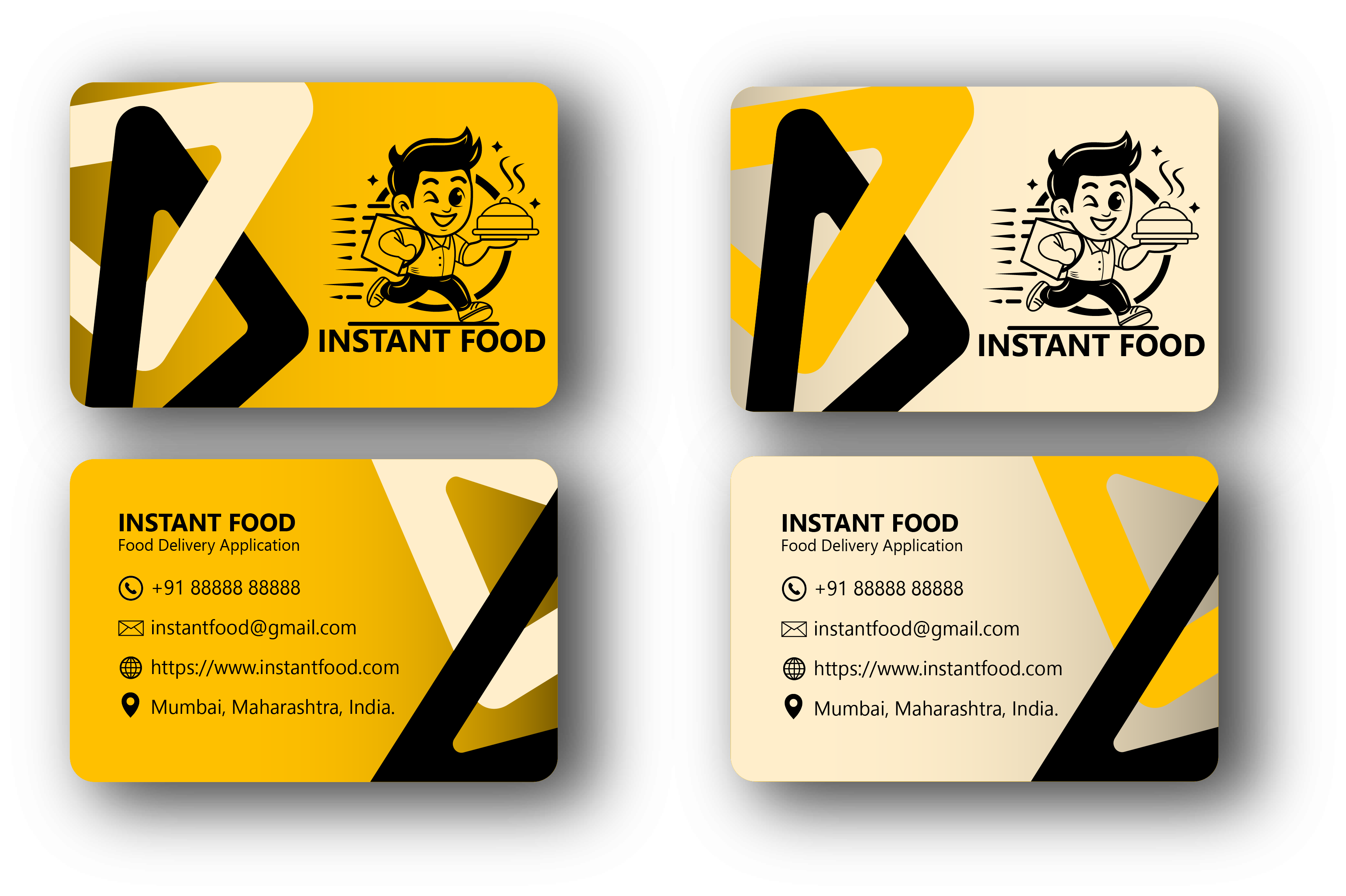 Visiting Card Design - Instant Food branding graphic designing illustration uiux visiting card design