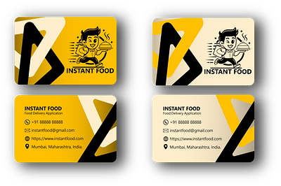 Visiting Card Design - Instant Food branding graphic designing illustration uiux visiting card design