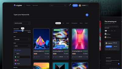 Crypter NFT Marketplace Design Development ui