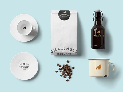 Smallhold Harvest Branding beverage brand identity branding coffee brand coffee branding colorado craft coffee fort collins gorilla gorilla icon graphic design icon design identity kevin kroneberger kroneberger packaging type uganda