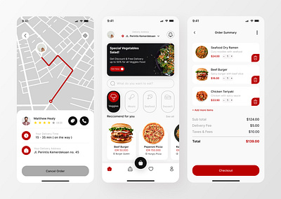 Food Delivery Mobile App clean design delivery app food food app food mobile app ui