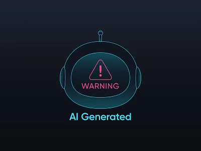 AI Generated ai artificial attention bot caution chat chatbot content creat data digital exclamation generated generative illustration intelligence media vector warn warning