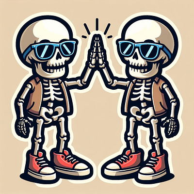 Skeleton style affinity designer bone buddies cute design design digivibes graphic design high fives skeleton illustration lovely design meddgraphics motion graphics skeleton style skull squad stylish skeleton sunglasses and skulls trendy twosome