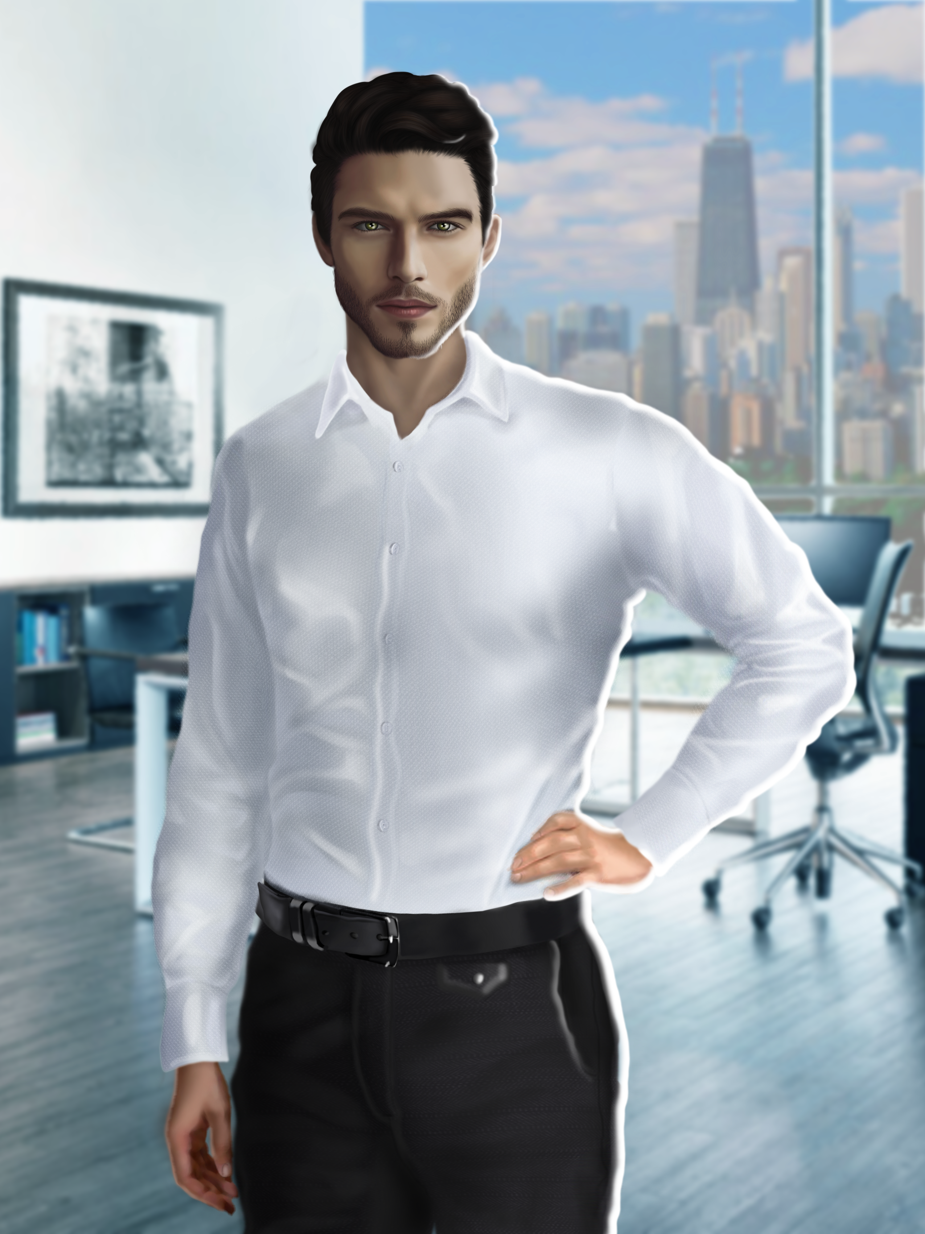 Semirealism digital portrait gamedev photobashing portrait semirealism