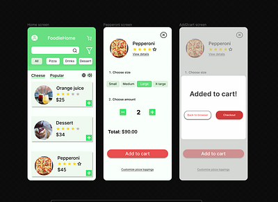 Food Ordering App ui