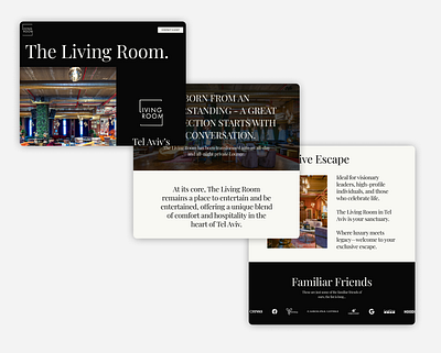 The Living Room branding logo ui ux webdesign