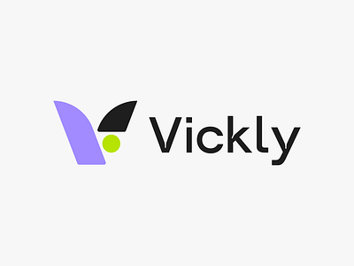 Vickly logo branding colorful colourful geometrical graphic design identity letter logo logo design logomark logotype minimal naming shapes v v letter v logo vector