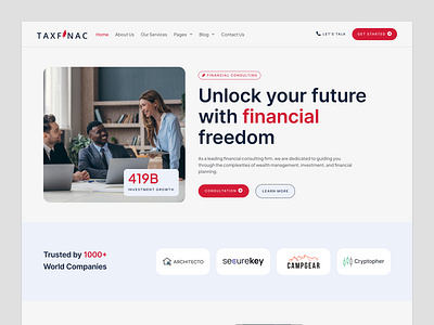 Taxfinac - Financial Consulting consulting design elementor finance financial themeforest ui